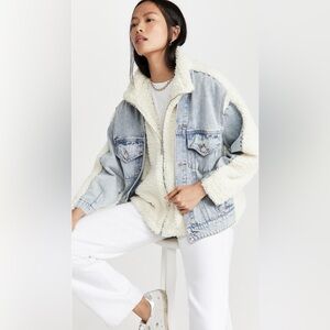 BLANKNYC Bear Hug Denim Sherpa Jacket